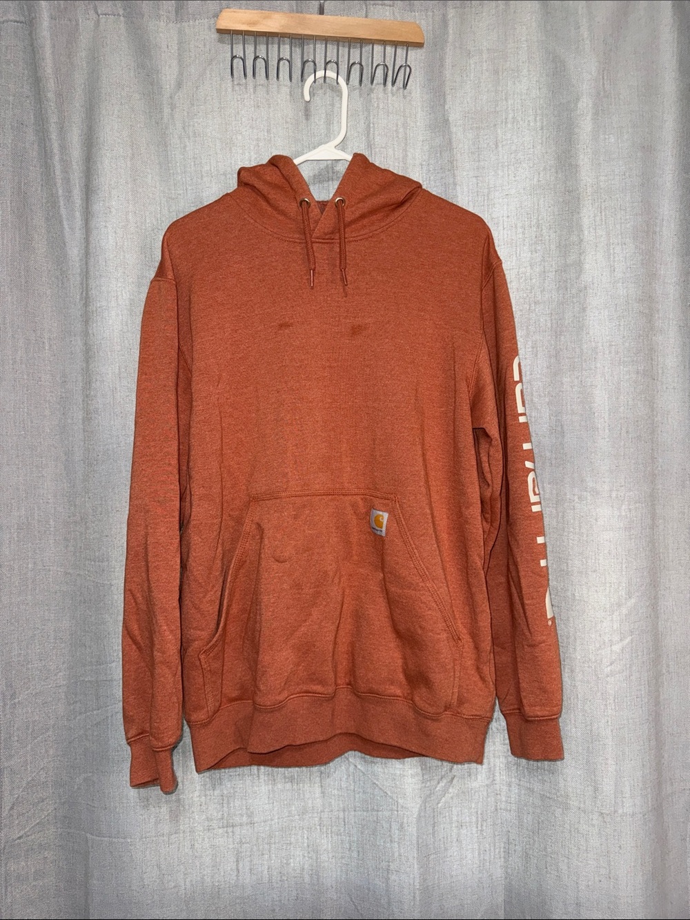 Carhartt Men’s K288 Loose Fit Midweight Pullover Hoodie Rust Burnt Orange